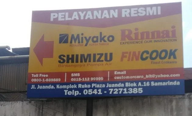 Service Center Rinnai di Samarinda
